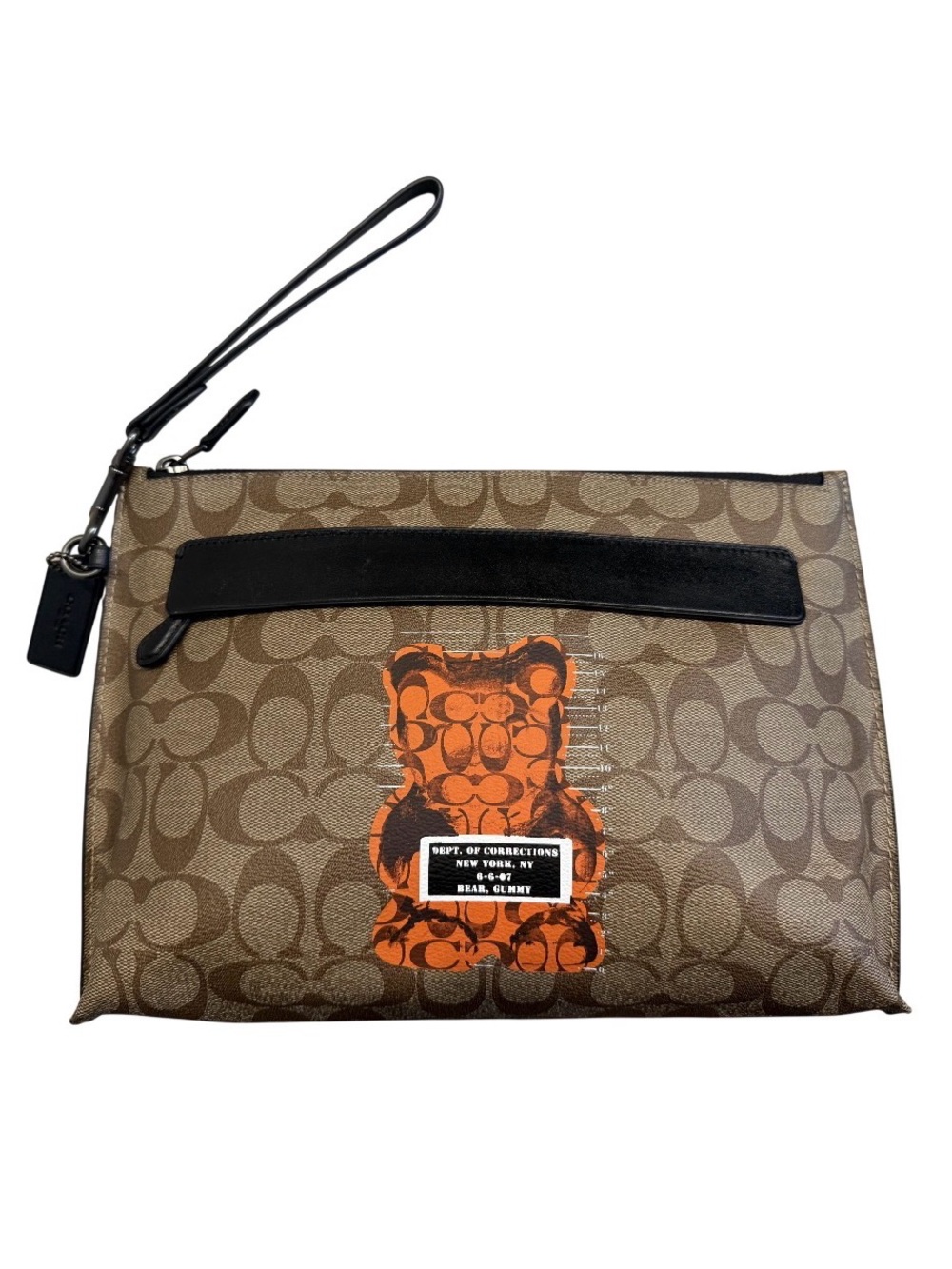 Coach Vandal Gummy Bear Street Art Canvas Wristlet Clutch